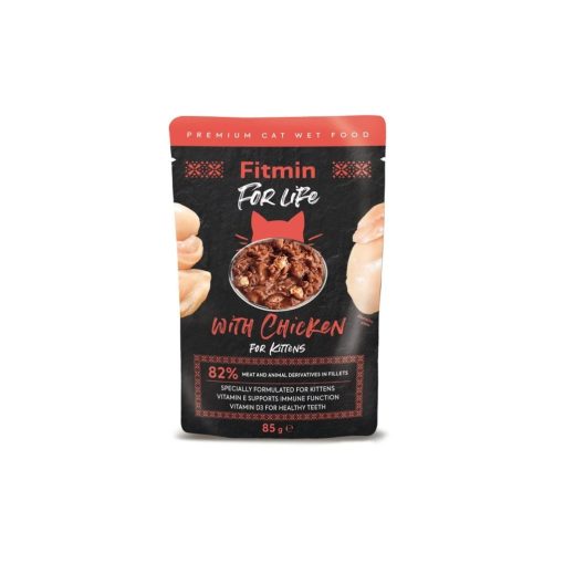   Fitmin For Life Csirkehúsos táska kölyökmacskáknak, 85 g