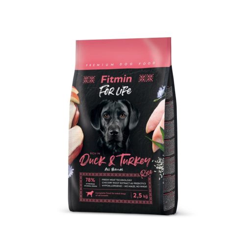 Fitmin For Life Duck & Turkey kutyatáp, 2,5 kg