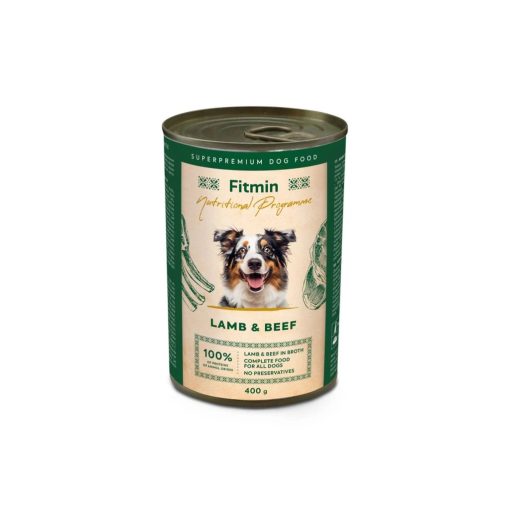 Fitmin NP Bárányhúsos i marhahúsos konzerv kutyáknak, 400 g