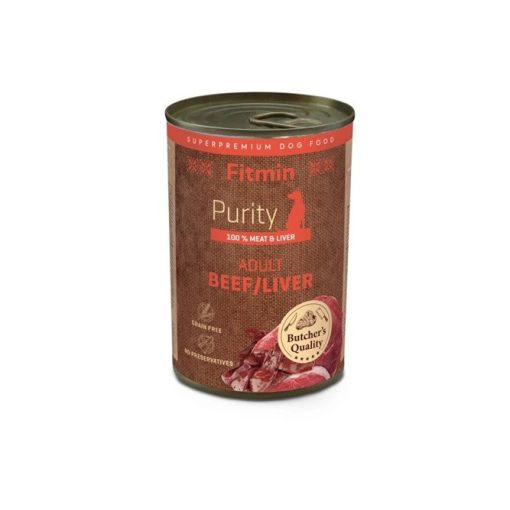 Fitmin Purity Marhahúsos konzerv májjal kutyáknak, 400 g